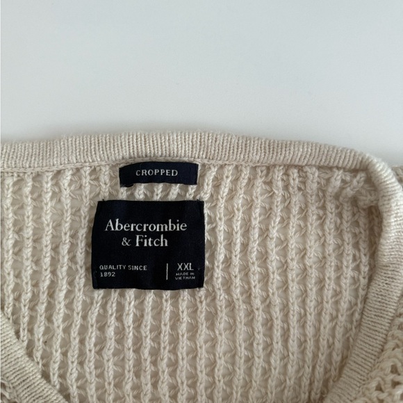 Abercrombie Fitch Womens Beige Knit Tank Top XXL Cotton Viscose Sleeveless - Picture 5 of 8